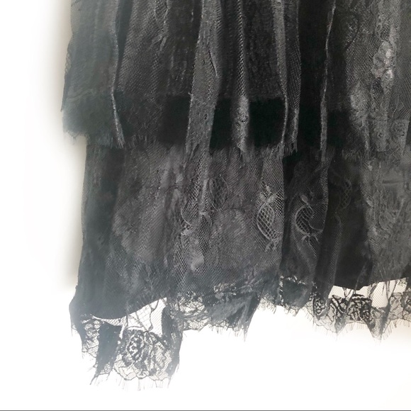 Gloryava Black Lace Deep V Neck Prom Cocktail Homecoming Formal Dress - Picture 5 of 8